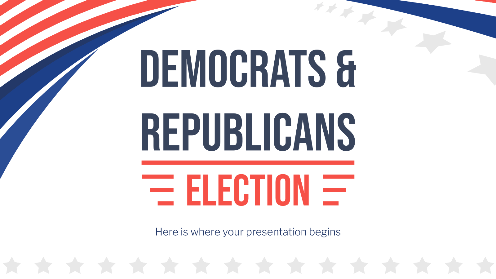 民主党和共和党：谷歌选举幻灯片和PPT